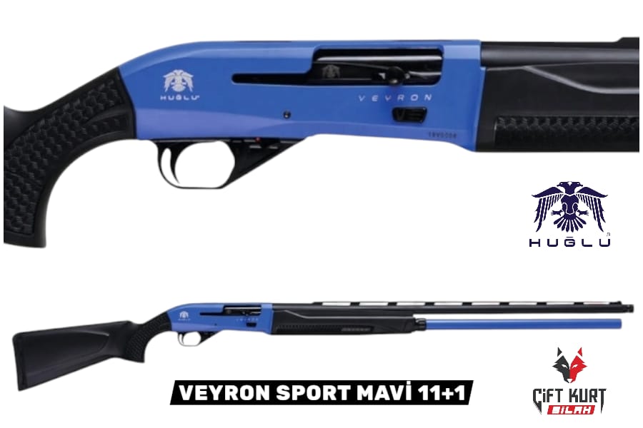 Huğlu VEYRON SPORT MAVİ 11+1 Tüplü Şarjörlü Yarı Otomatik Av Tüfeği